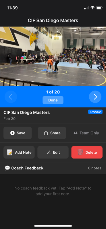 Video detail view with sharing options